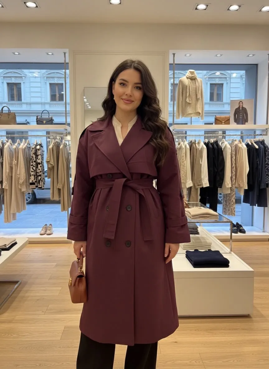 Le Manteau — бордо, на модел